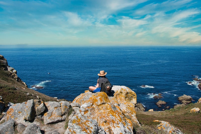 Hiker on a mountain top